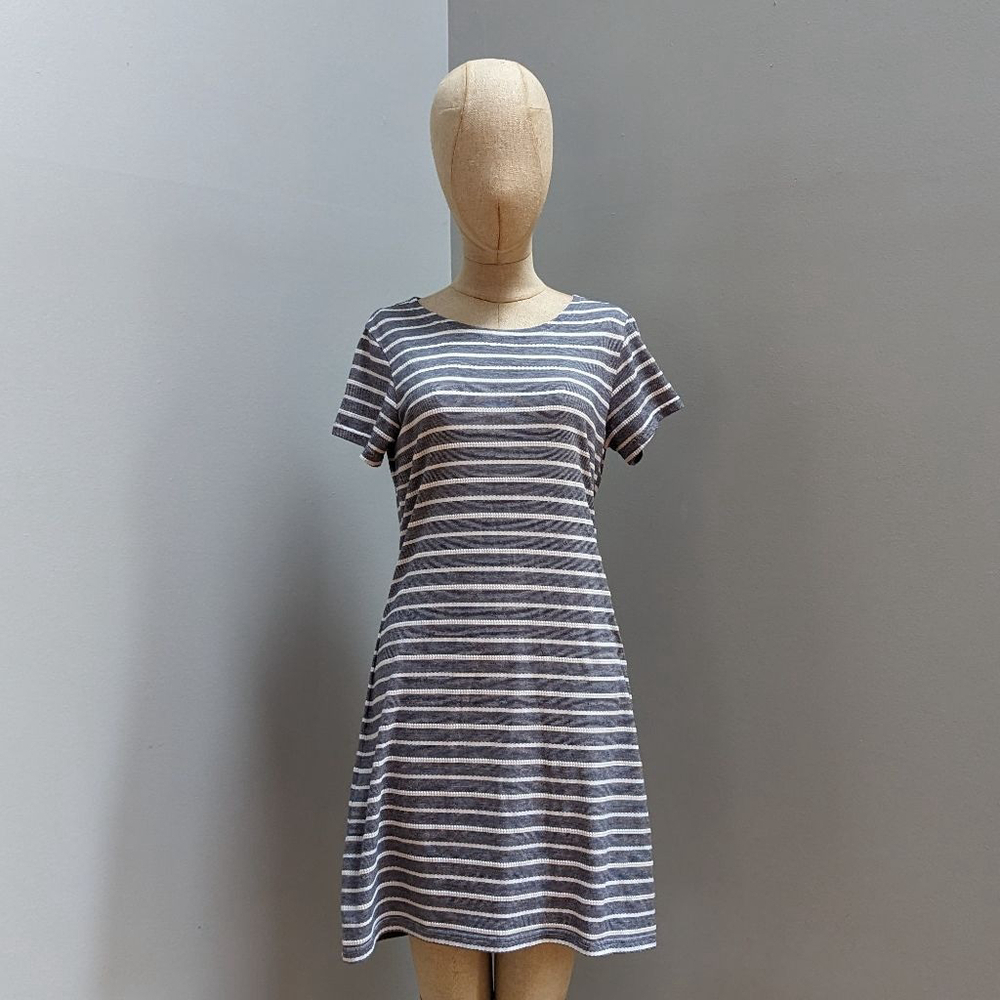 Sail to Sable Blue and White Striped Dress Size M